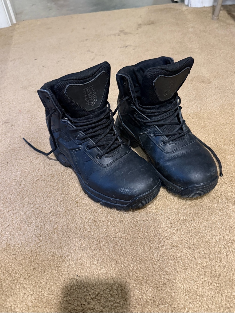 Battle Ops Men’s 7.5 Waterproof Tactical Work Boots Black Soft Toe